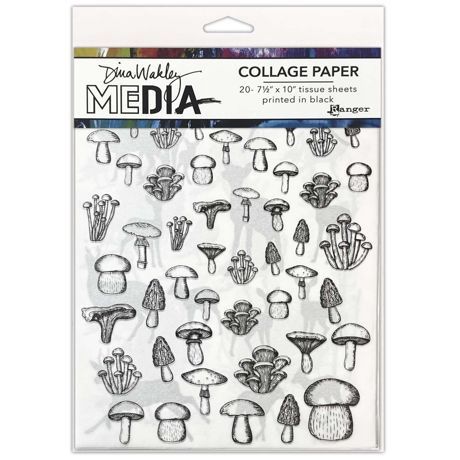 Dina Wakley MEdia Collage Tissue Paper 7.5"X10" 20/PKg The Forest