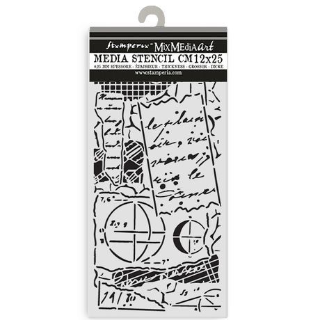 Stamperia Stencil 4.72"X9.84" A New Beginning Notes