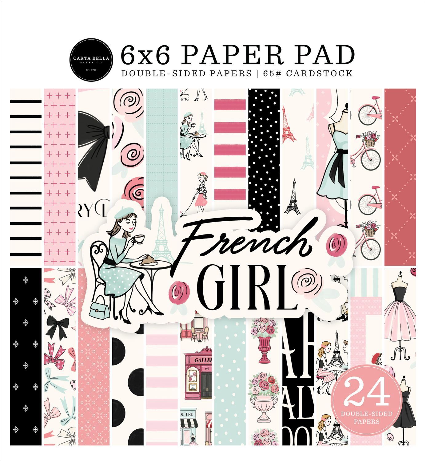 Carta Bela Double-Sided Paper Pad 6"X6" French Girl