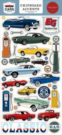 Carta Bella Chipboard Accents 6"X13" Cars