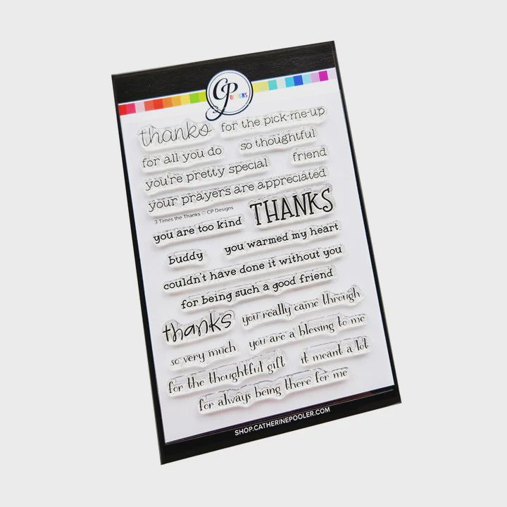 3 Times the Thanks Sentiments Stamp Set