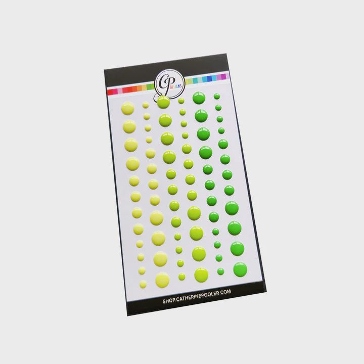 Party Yellow-Greens Enamel Dots