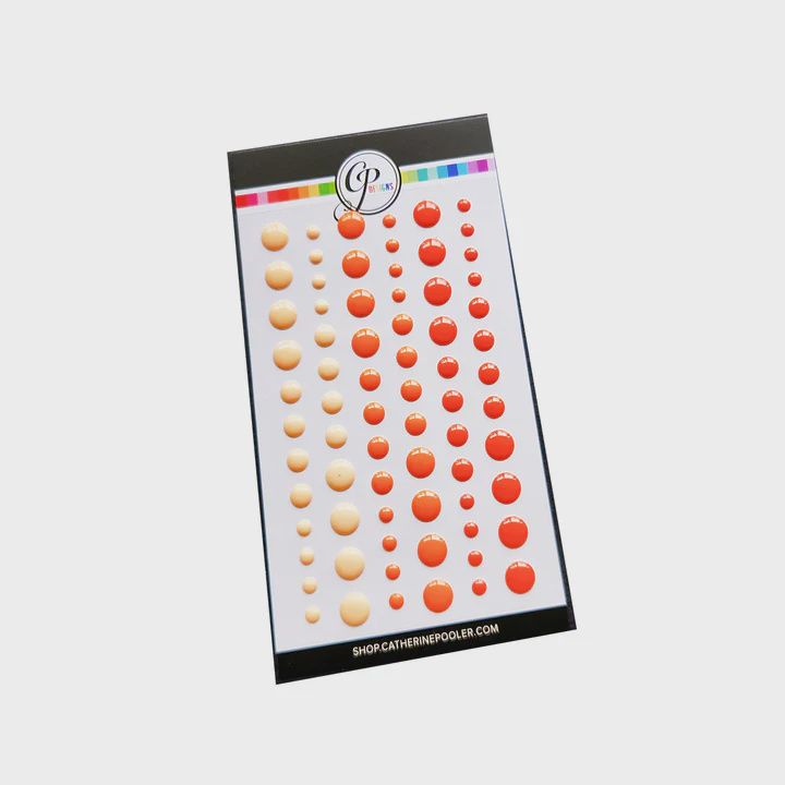 Party Oranges Enamel Dots