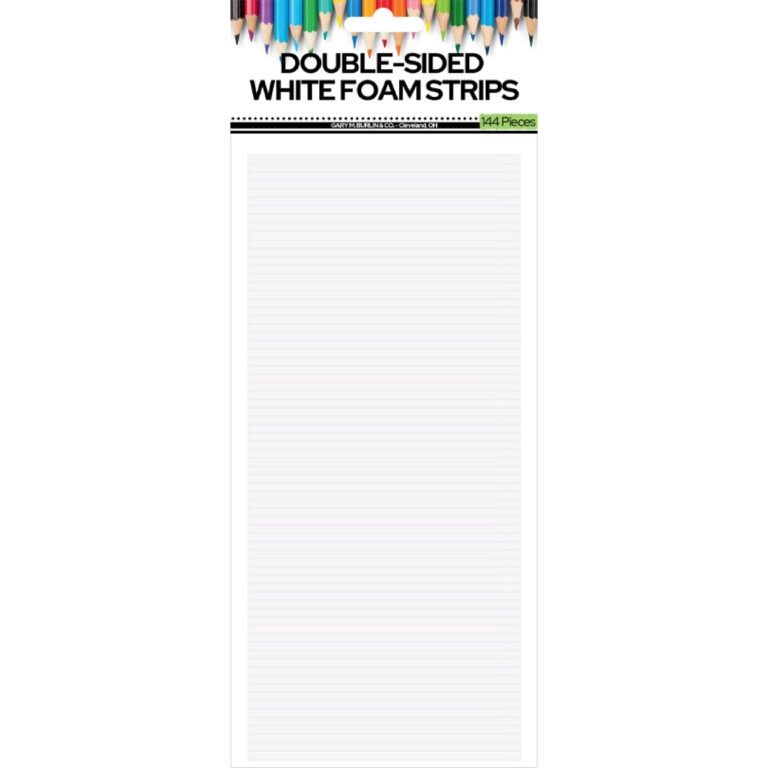 Gary Burlin – Double-Sided White Foam Strips – 4″ x 1/16″ x 1/8″ (144 Pieces)