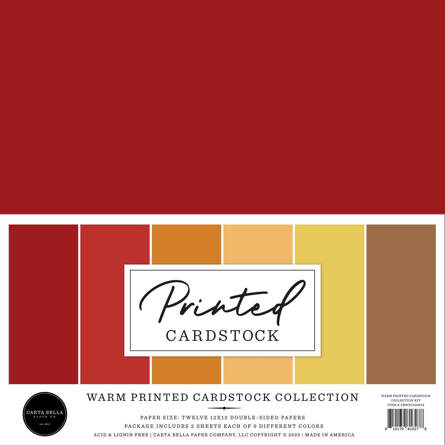 Warm Printed Cardstock Pack