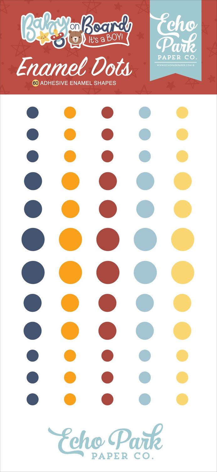 Baby On Board - Boy Enamel Dots