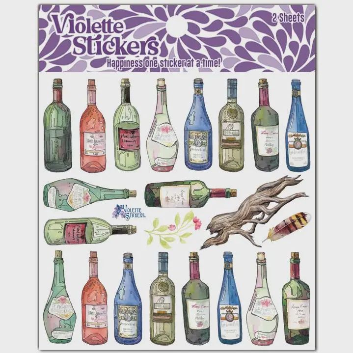 K26 Wine Bottles Stickers
