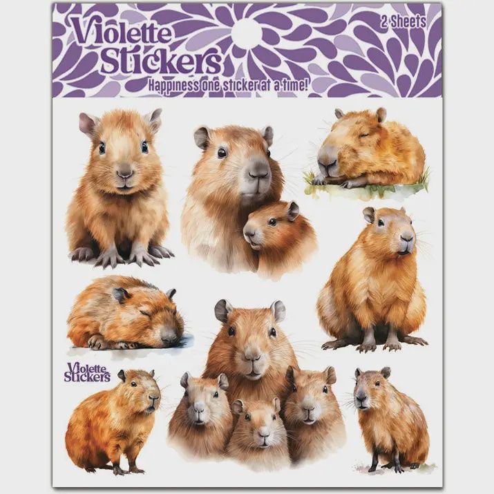 K326 Capybara Stickers
