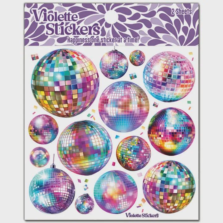 K356 Crystal Disco Ball Stickers