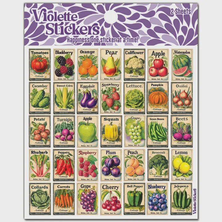 K376 Mini Seed Packet Stickers