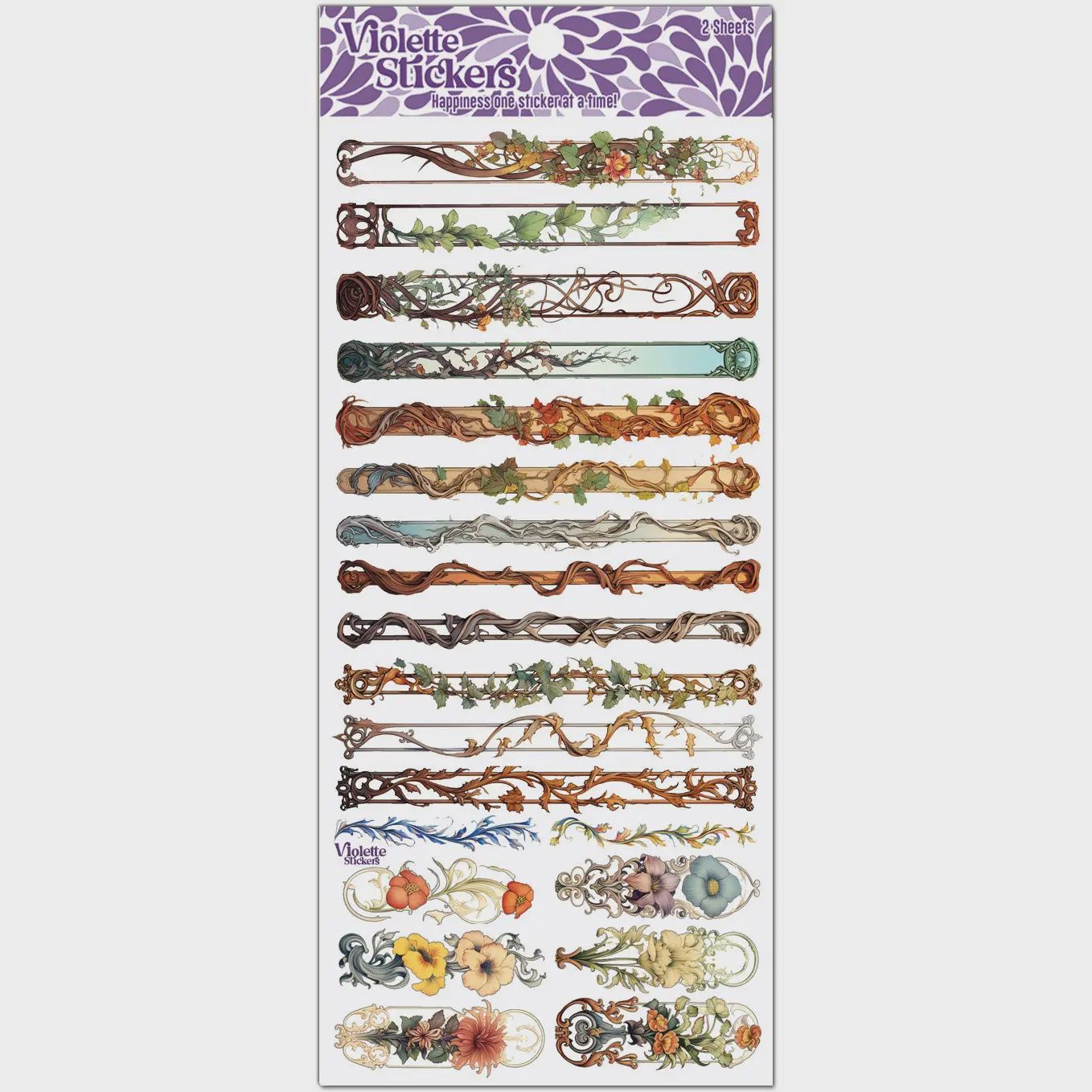 C288 Art Nouveau Borders