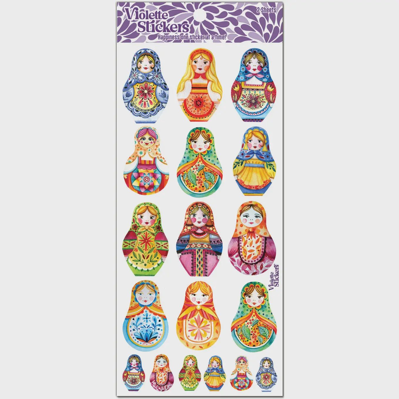 P100 Stacking Dolls Stickers