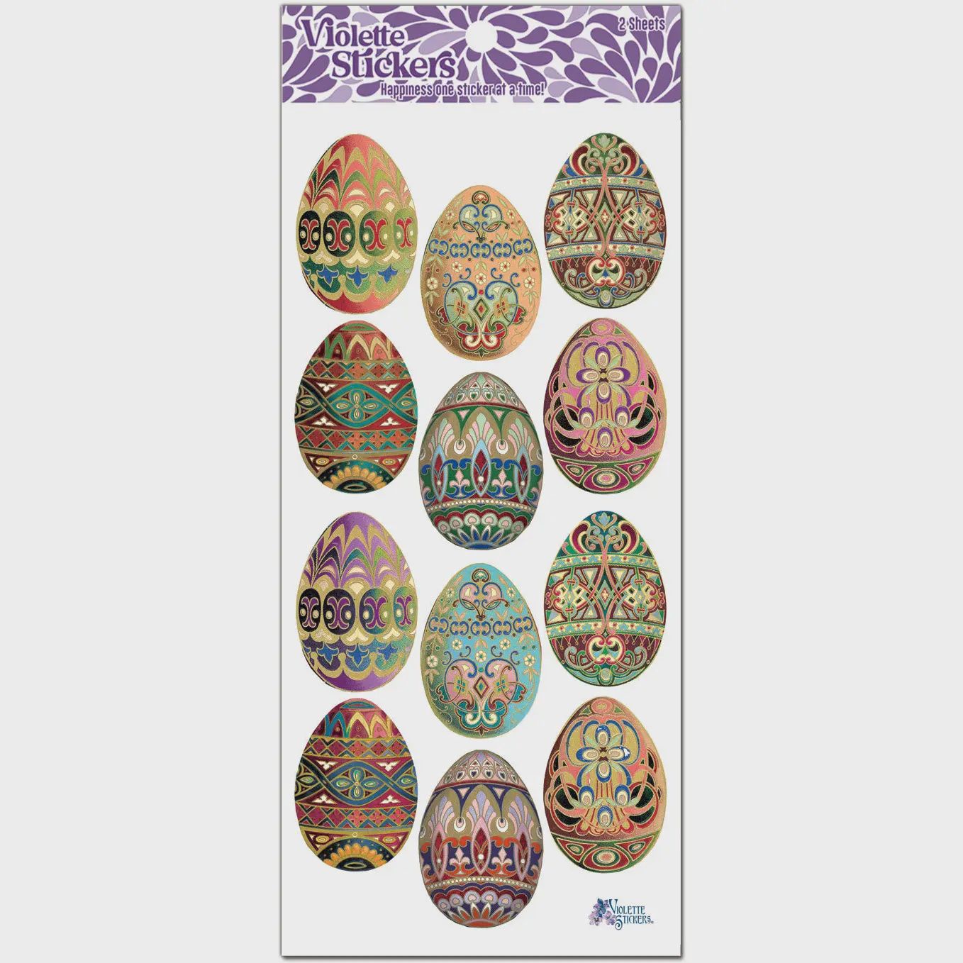 P64 Decorative Easter Egg Stickers