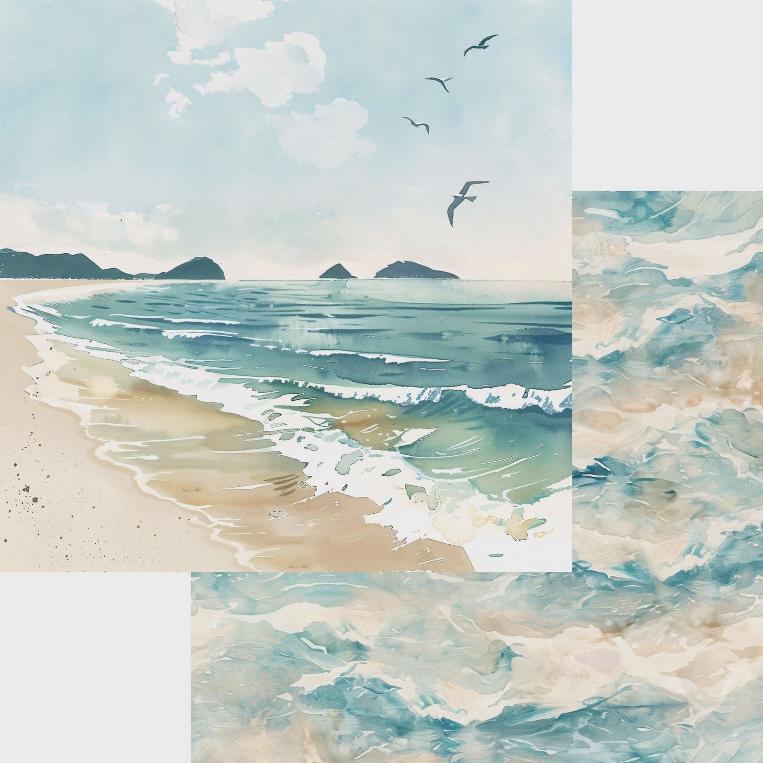 Beach Dreams Collection Beach Dreams 12 X 12 Double-Sided Scrapbook Paper