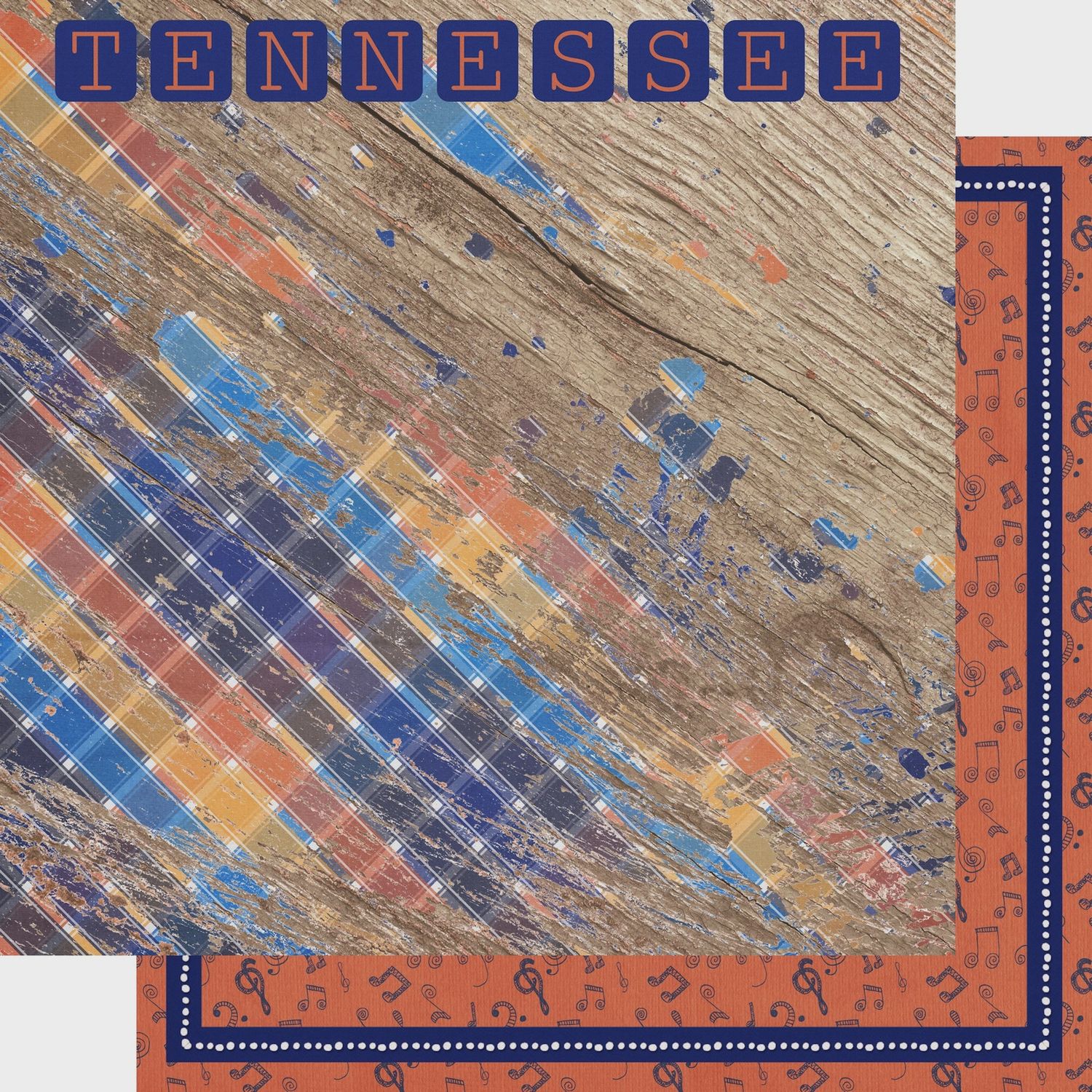 Tennessee Collection Tennessee Wood 12 X 12 Double-Sided Scrapbook Paper