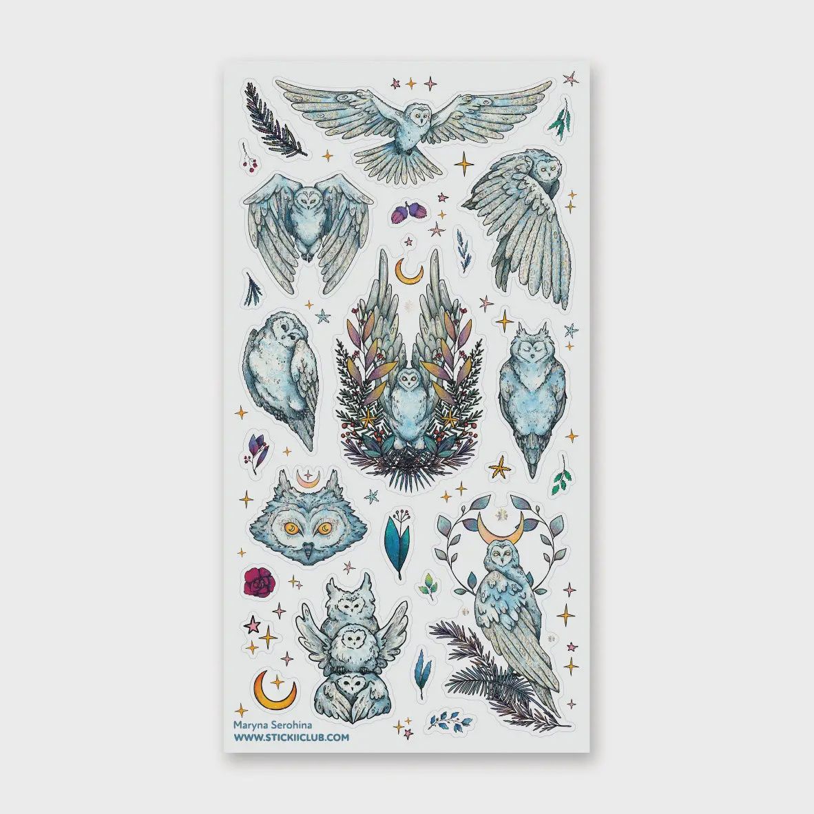 Owls of Moonlight Sticker Sheet