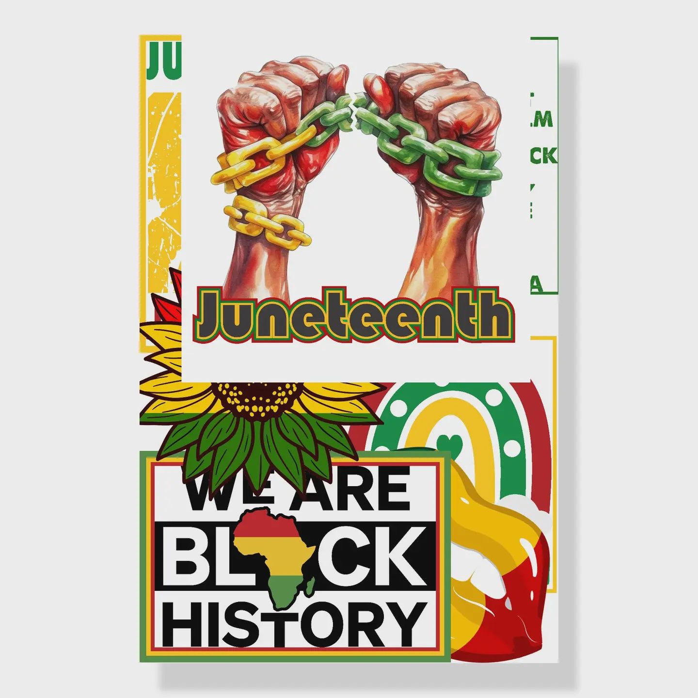 Juneteenth Collection Laser Cut Scrapbook Ephemera Embellishments