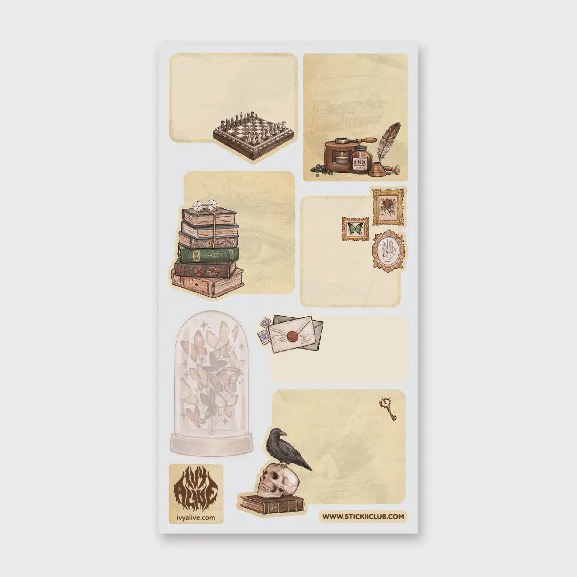 Quoth the Raven Labels Sticker Sheet