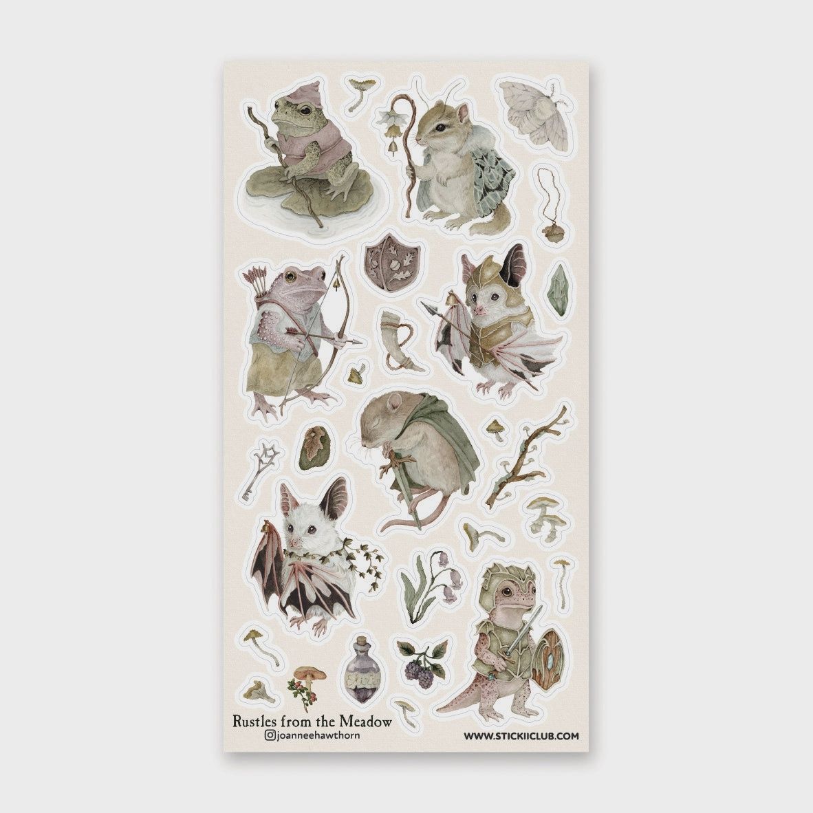 Warrior Critters Sticker Sheet
