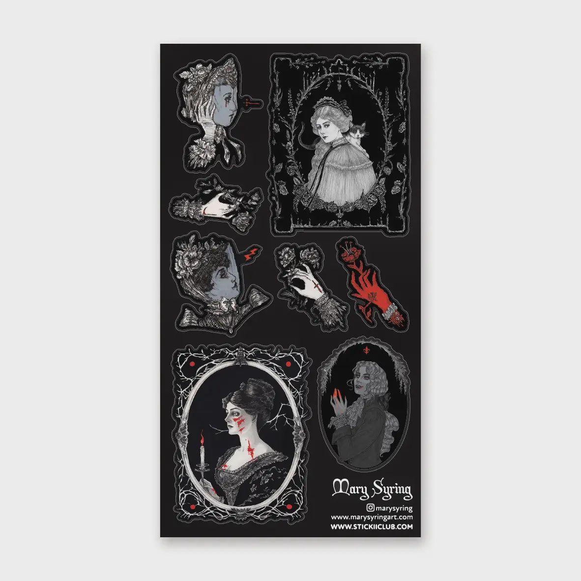 Haunting Portraits Sticker Sheet