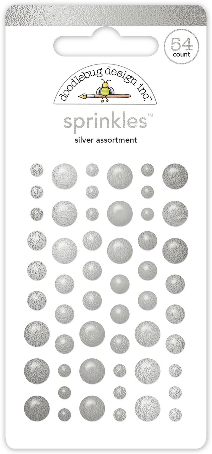 Doodlebug 8214 Silver Assortment Sprinkles