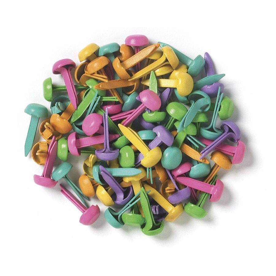 Doodlebug Mini Brads 63 Bright Assortment 100 Count