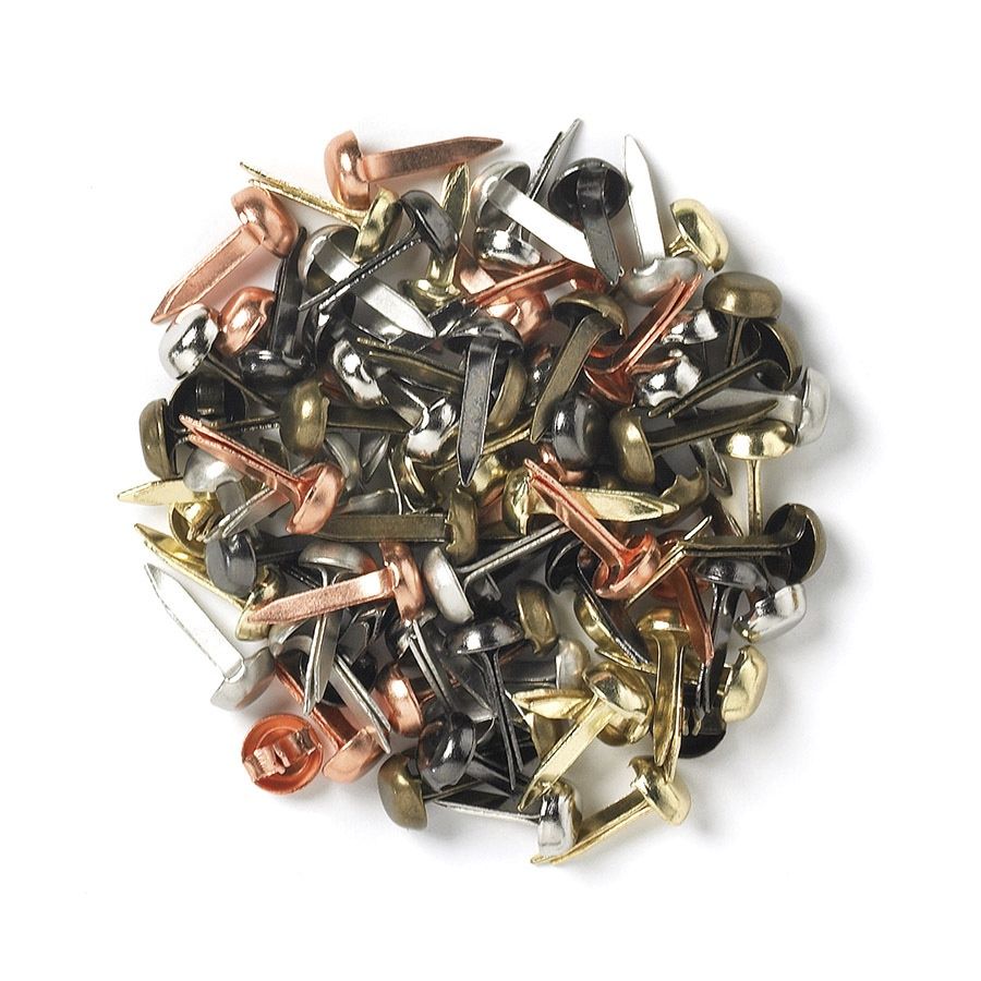 Doodlebug Mini Brads 68 Metallic Assortment 100 Count