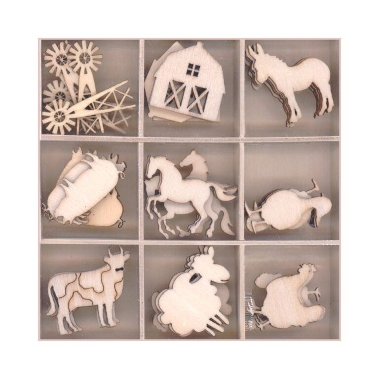 Gary Burlin – Wooden Elements – Down on the Farm (45 Pieces)
