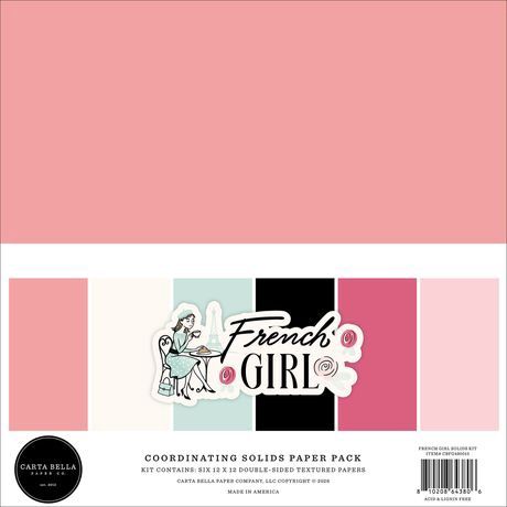 Carta Bella Solids Collection Kit 12"X12" French Girl