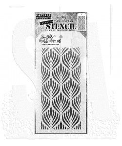 Tim Holtz Layering Stencil: Deco Feather