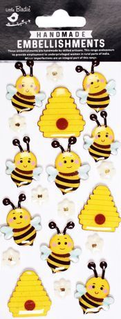 Little Birdie Resin Embellishments 19/Pkg Bee Colony