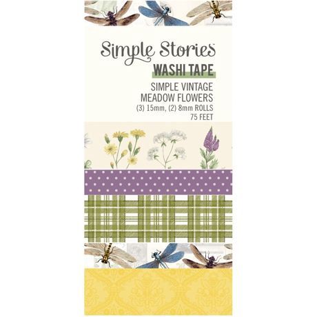 Simple Vintage Meadow Flowers Washi Tape