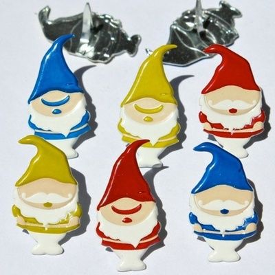 Eyelet Outlet Shape Brads 12/Pkg Gnomes