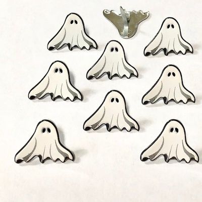 Eyelet Outlet Shape Brads 12/Pkg Ghosts