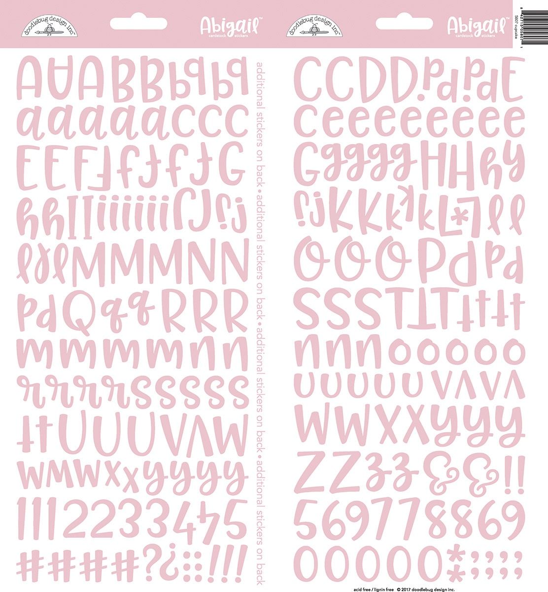 Doodlebug 5807 Cupcake Abigail Cardstock Stickers