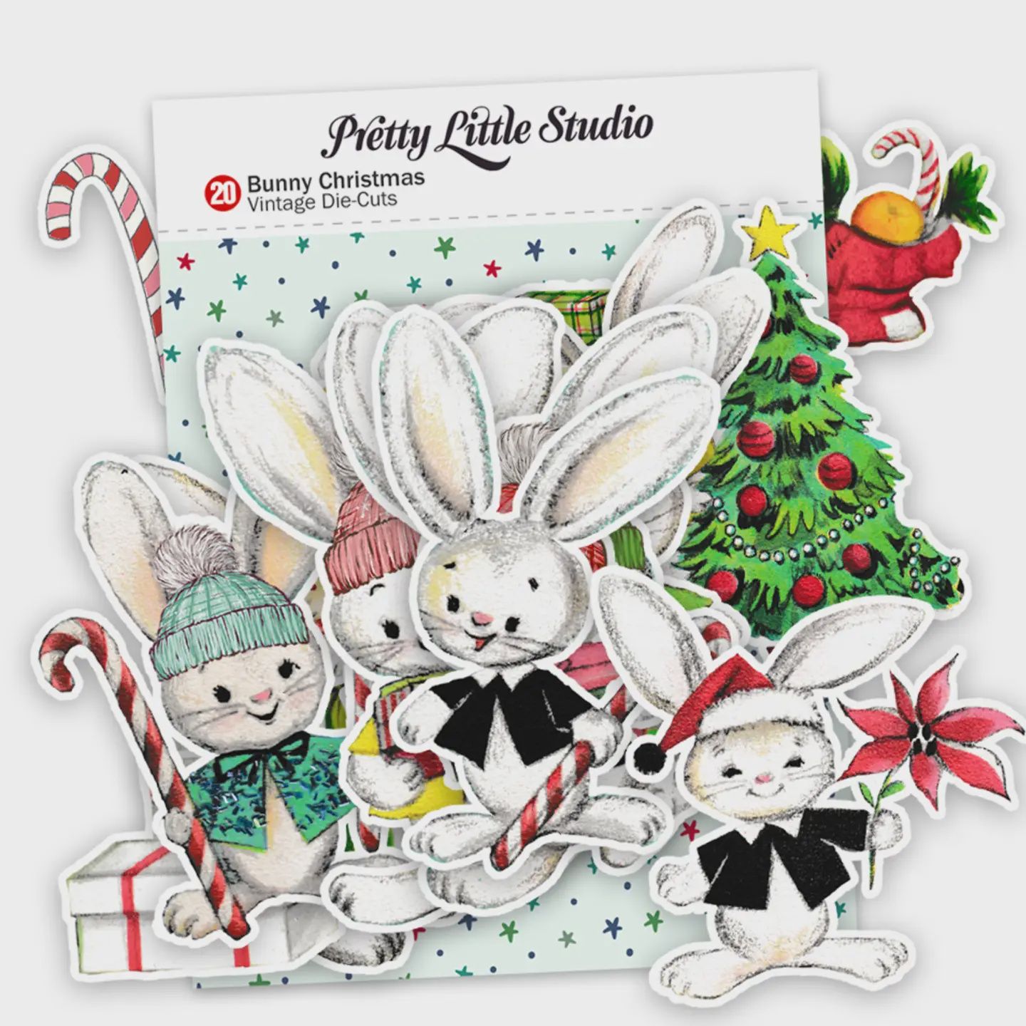 Vintage Bunny Christmas Ephemera | Cutouts, Diecuts