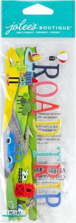 Jolee's Boutique Title Waves Dimensional Stickers "Road Trip"