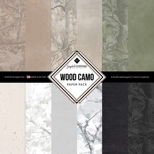 Wood Camo 12x12 Paper Pack