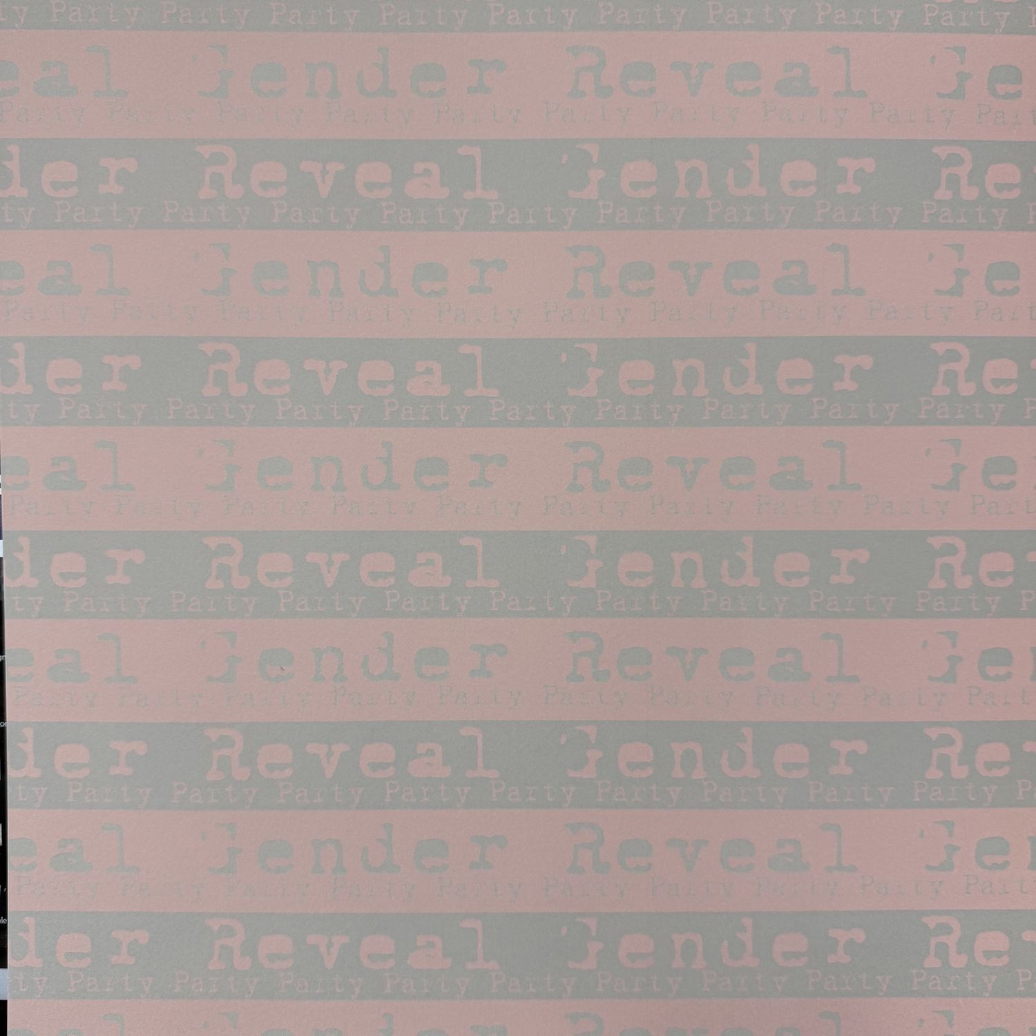 Gender Reveal Party 12x12 Scrapbook Paper