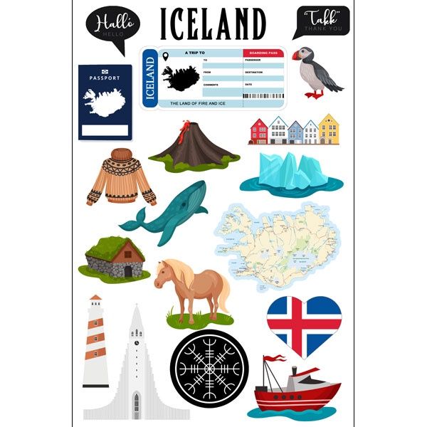 Iceland Embellishments Pack