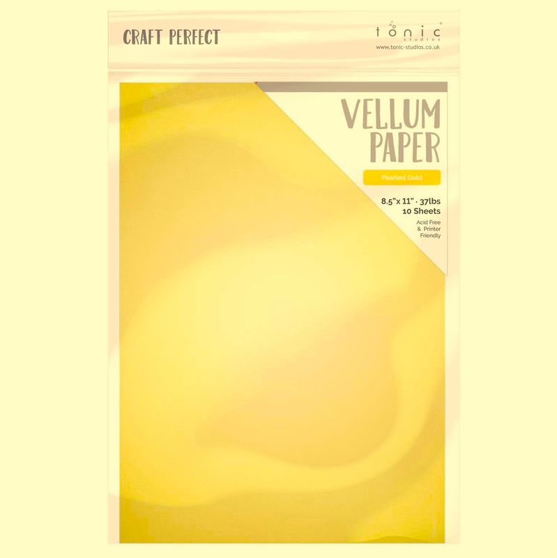 Craft Perfect Vellum Paper 8.5"X11" 10/Pkg Pearled Gold