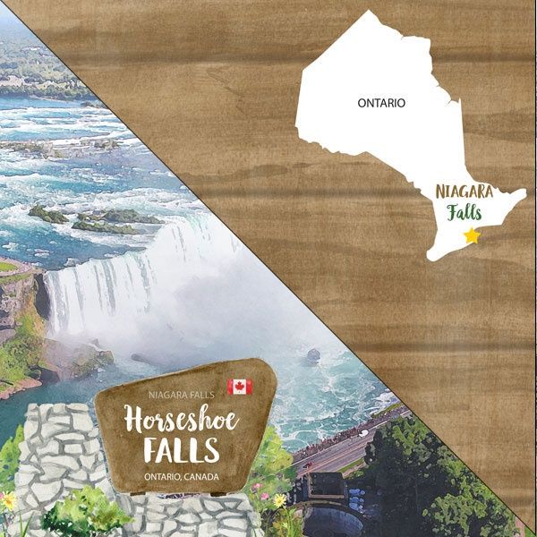 Canada Ontario Horseshoe Falls 12x12 Paper