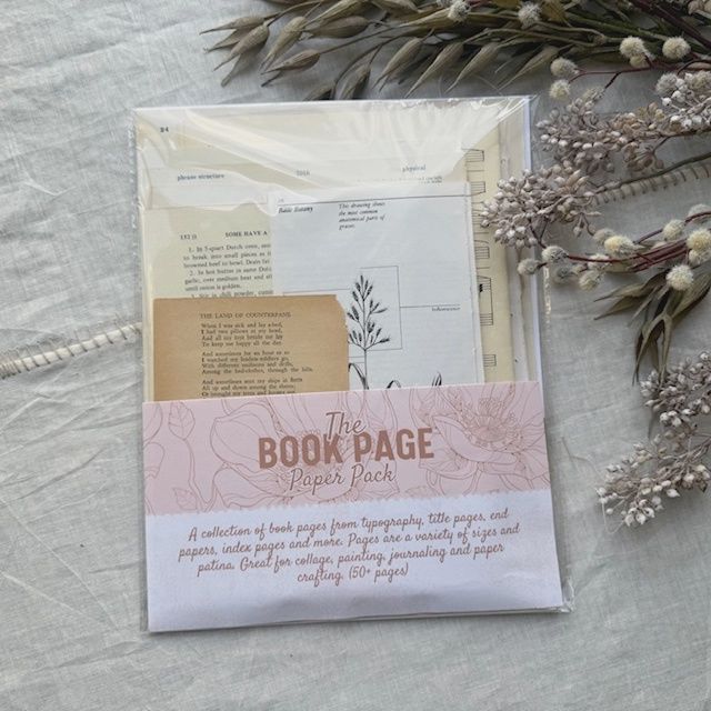Art Kit- Vintage Book Pages For Collage and Art