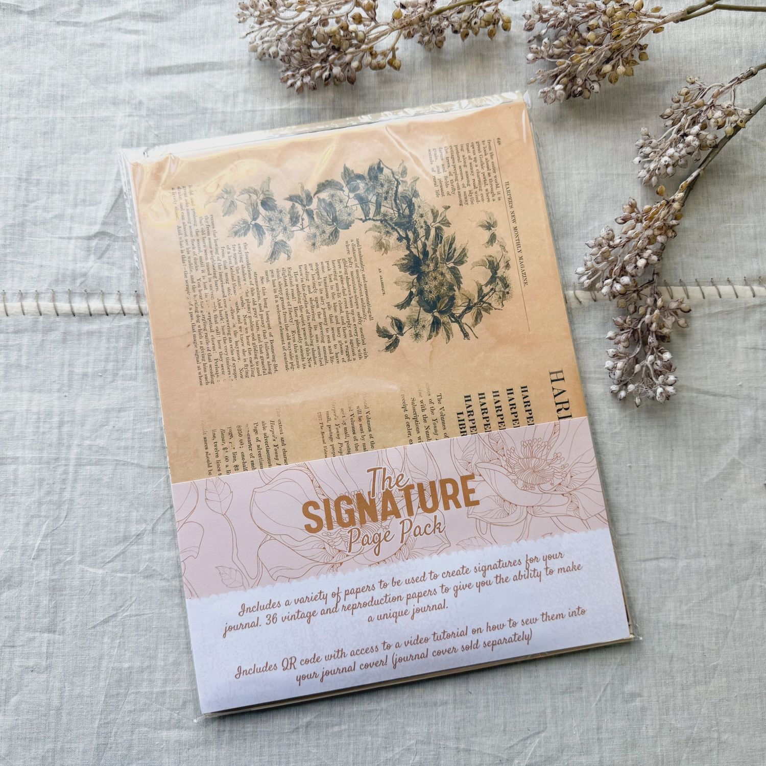 Junk Journal Page Pack- Signature Pages, Journal Making Kit
