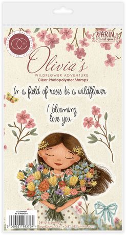Craft Consortium Photopolymer A6 Stamp Set Olivia's Wildflower Adventure