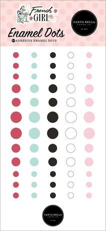 Carta Bella Adhesive Enamel Dots French Girl