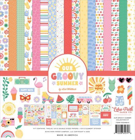 Echo Park Collection Kit 12"X12" Our Groovy Summer