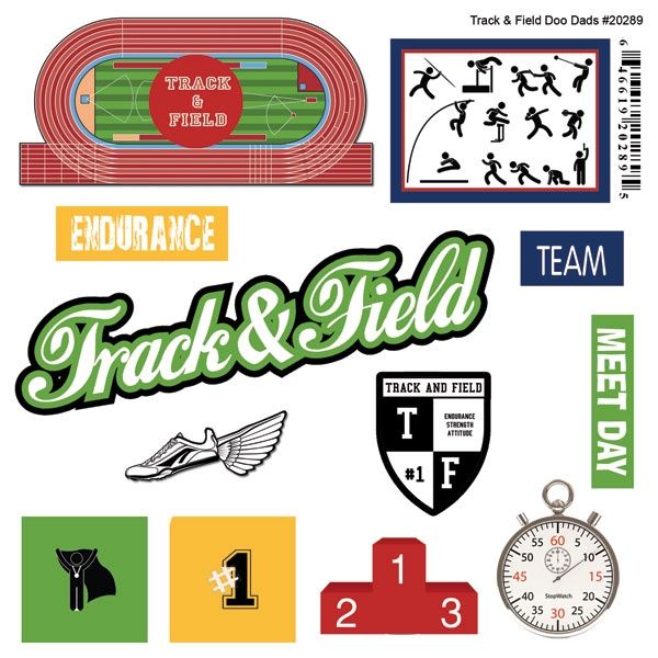 Track &amp; Field Doo Dads Stickers