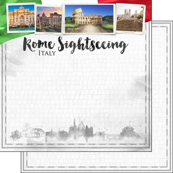 Rome City Sights Double-Sided Paper 12 x 12