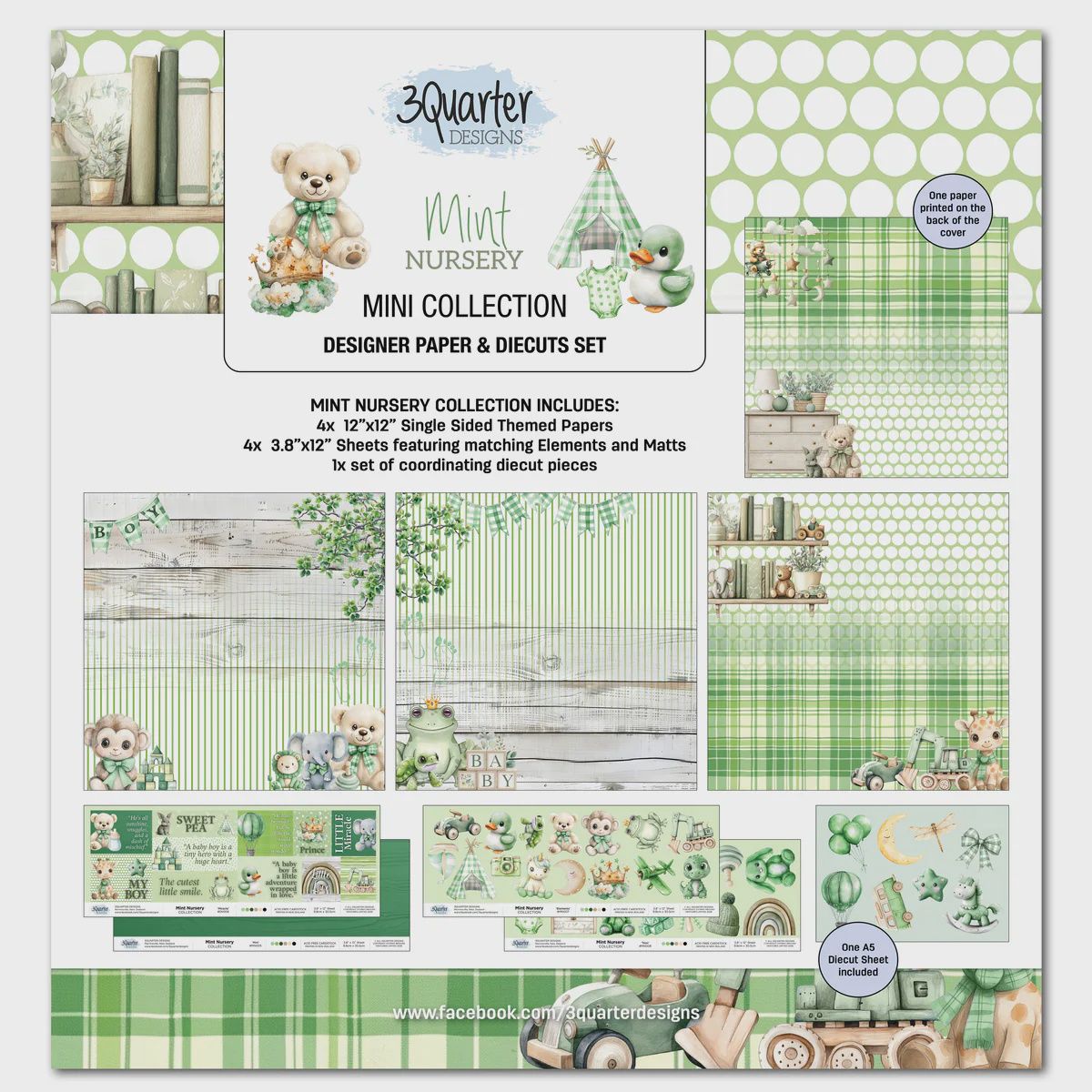 3Quarter Designs Mint Nursery Mini 12x12 Collection